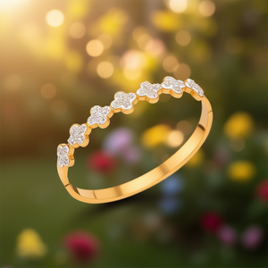 Bracciale Angelina in Acciaio Inossidabile Placcato Oro con Fiore e Cristalli, Gioiello di Moda per Donna, Idea Regalo - Product Image 2