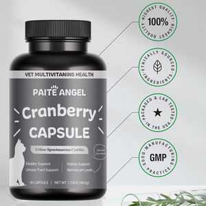 Cápsula de arándano con soporte urinario felino multiacción con probióticos para vejiga/riñón/equilibrio de PH suplemento para gatos para perros - Product Image 4