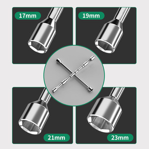 <b>Socket</b> Wrench Folding Double End Metric Chromium Vanadium Steel <b>Ratcheting</b> Industrial Car Tire Repair Tool - Product Image 5
