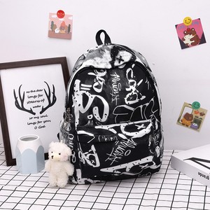 Sac à dos personnalisé pour collégien avec impression de lettres, grande capacité, en tissu Oxford, fermeture éclair tendance, nouveauté pour l'organisation domestique - Product Image 3