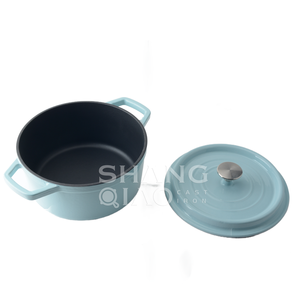 Batterie de cuisine en fonte pour four hollandais <span class=keywords><strong>Mni</strong></span> vente en gros Casserole en fonte émaillée - Product Image 3