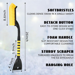 Pelle d'hiver détachable pour voiture avec poignée en mousse EVA Brosse de nettoyage automobile Grattoir à <span class=keywords><strong>glace</strong></span> pour <span class=keywords><strong>pare</strong></span>-<span class=keywords><strong>brise</strong></span> automobile - Product Image 5