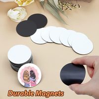 Autocollants magnétiques transparents en acrylique pour réfrigérateur, amusants, peints, à faire soi-même, avec support adhésif noir, découpés, pour décoration photo