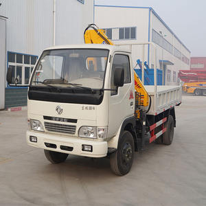 DONGFEGN 4x2 RHD Dump משאית טיפר עם 5T מנוף 3T משאית רכוב מנוף עם תיבת מזבלה יצרן - Product Image 3