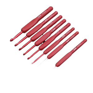 Easyhandmade Extra Long Durable Metal <b>Crochet</b> <b>Hook</b> Set Soft Ergonomic Grips Arthritic Hands Beginners Embroidery Needlework - Product Image 2