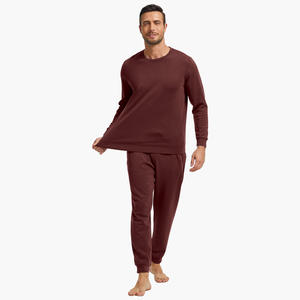 High Quality Casual Long Winter Cozy <b>Pyjamas</b> Cotton Loungewear Bamboo <b>Men</b> Pajama Loungewear <b>Men's</b> Pajamas - Product Image 3