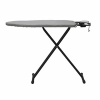 Table à Repasser Pliable avec Plateau en Treillis Métallique et Repose-Fer, Installation par Crochet, Modèle Domestique pour le Voyage
