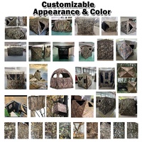 360 °   Tienda de campaña de camuflaje en forma de T de visión completa para caza, montaje rápido en 3 segundos, ciego de tierra portátil desplegable para caza de ciervos