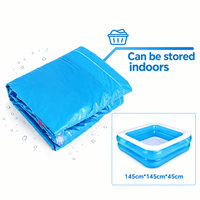 Piscine gonflable carrée en PVC épais pour enfants, légère et portable, baignoire pour bébé, piscine