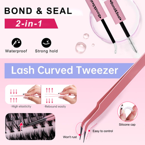 Tự làm mở rộng lông mi cá nhân cụm lông mi lông mi nhìn tự nhiên lông mi 3D khối lượng Lash Kit lông mi bán buôn - Product Image 4