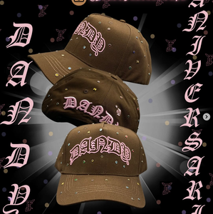 Topi Baseball 5 Panel Kanvas Sporty Custom OEM dengan Hiasan Rhinestone, Unisex, Dapat Disesuaikan - Koleksi Ulang Tahun Kotak Hitam - Product Image 3