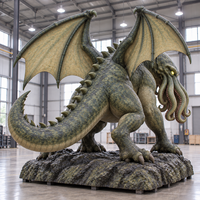 Modèles de simulation animatroniques de Cthulhu grandeur nature en acier pour manèges de parcs d'attractions sur le thème de l'horreur