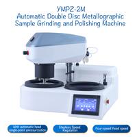 JingJing Meuleuse-polisseuse métallographique motorisée à double disque automatique YMPZ-2M, machine de préparation d'échantillons de laboratoire à haute capacité de charge