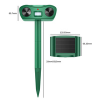 Solarbetriebener Elektronischer Ultraschall-Tiervertreiber für Mäuse, Katzen, Hunde & Vögel - Modell RC-511