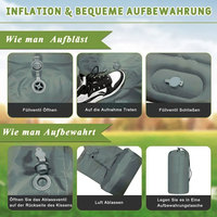 Matelas gonflable de camping extérieur en nylon 40D avec conception de gonflage simple, logo couleur personnalisé