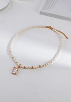 Collar de Cadena con Colgante de Plata Tibetana y Perlas para Mujer, Diseño Moderno, Serie Océano, Joyería Personalizada