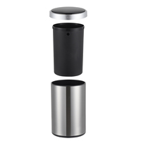 SY Nouvelle Conception Tendance Poubelle à Capteur Manuel Ronde Autoportante en Acier Inoxydable 50L 70L pour Usage Domestique