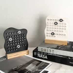 Desk <b>Calendar</b> Wooden Stand Table <b>Calendar</b> Home Office Decor Gift Item - Product Image 1