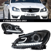 Feux avant pour Mercedes-Benz Classe C W204 2011-2014, ensemble de phares LED, édition améliorée, lentille, clignotant séquentiel