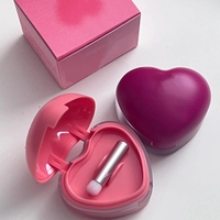Cosmétiques - Palette de blush et d'enlumineur en forme de cœur pliable pour les lèvres et les joues - Emballage de marque privée