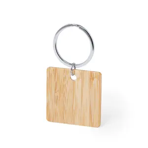Porte-clés en bambou, gadgets écologiques - Product Image 1