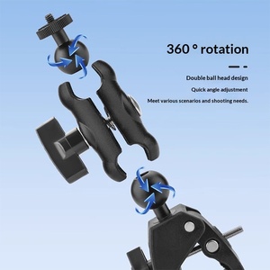 Support de caméra <span class=keywords><strong>d</strong></span>'action en alliage <span class=keywords><strong>d</strong></span>'aluminium SJCAM, support universel rotatif à 360°, résistant aux chocs et étanche pour vélos - Product Image 2