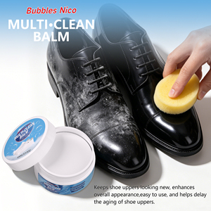Crema Limpiadora de Zapatos Blanca Bubbles <span class=keywords><strong>Nico</strong></span> OEM, Elimina Manchas y Amarilleamiento, Fórmula Suave, para Cuero, Lona y Malla, con Logotipo Personalizado y Marca Privada - Product Image 3