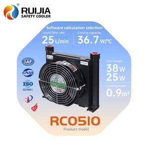 Intercambiador <span class=keywords><strong>de</strong></span> Calor para Grúa Hidráulica RC0510, Enfriador <span class=keywords><strong>de</strong></span> Aceite Marino <span class=keywords><strong>de</strong></span> 20L 12V, Intercambiador <span class=keywords><strong>de</strong></span> Calor <span class=keywords><strong>de</strong></span> Alto Rendimiento Refrigerado por Aire - Product Image 1