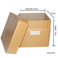 Baril d'emballage en carton kraft de qualité alimentaire, recyclable, carré, 10 gallons