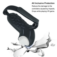 Couvercle de contrôleur en silicone souple anti-jet avec couvercle de batterie compatible pour la poignée de casque de jeu VR de protection Quest 3