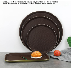 Vendita calda popolare rotondo Non-Skid vassoio da portata cucina vassoio di servizio cena vassoio Fast Food - Product Image 3