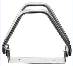 Support mural pour vélos de toutes tailles, finition argentée galvanisée à froid, capacité de charge de 30 kg, marque HONG SEN, support de stationnement pratique - Product Image 1