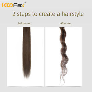 Plancha de cerámica para rizar Cabello, pantalla LCD de gran onda, 3 berros, turmalina, temperatura ajustable, 25mm - Product Image 3