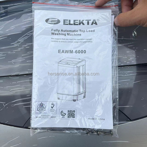 Lave-linge à chargement par le haut 220V, petite taille, prix abordable, 6kg, entièrement automatique, modèle EAWM6000, prêt à être expédié, échantillons acceptables - Product Image 4