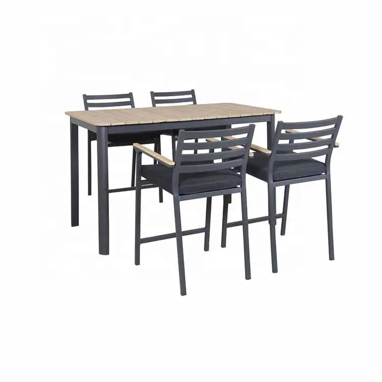garden outdoor metal dining table set 4 chairs hotel patio dinning table and chair set dining room furniture