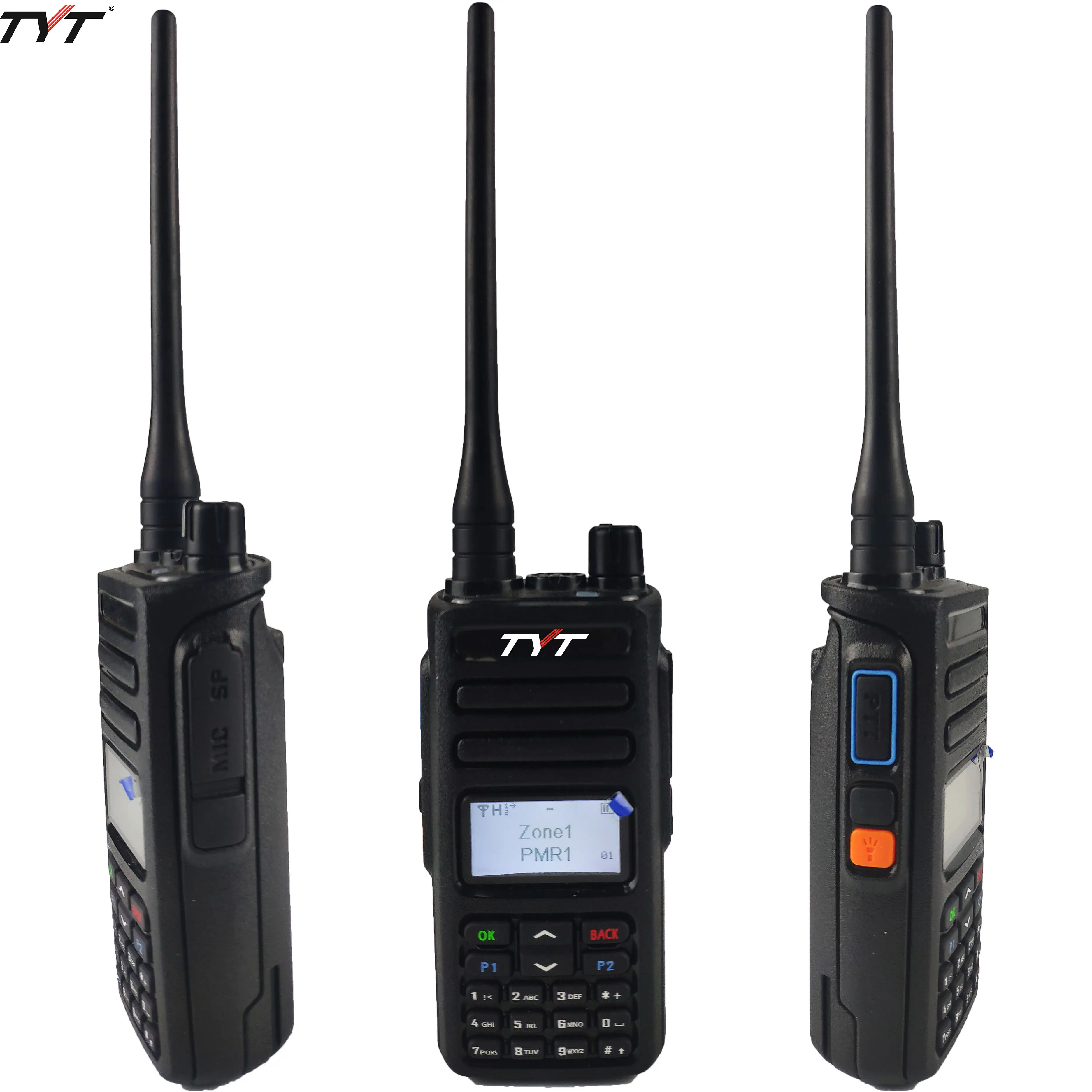 Walkie-talkie digitale a doppia banda vhf uhf DMR TYT MD-750 di alta qualità con batteria da 2000mah