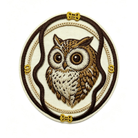 Patch brodé personnalisé tête d'animal ajourée, à coudre, thermocollant ou auto-agrippant pour vêtements, vestes, sacs à dos - Vente en gros