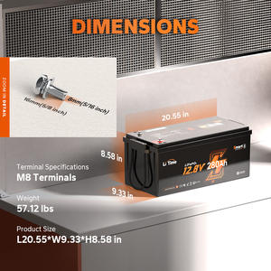 LiTime 12V 280Ah Protection basse température Stockage d'énergie 3584Wh Puissance Bluetooth Batterie au lithium Chargeur de batterie Ion Lithium - Product Image 4