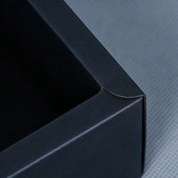 Boîtes cadeaux écologiques personnalisées, boîtes en papier coloré et boîtes d'emballage pour bijoux, boîtes à tiroirs simples en papier kraft noir