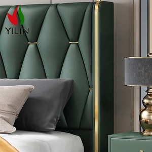 Light Luxury Ltaly <strong>Latest</strong> Double <strong>Bed</strong> <strong>Designs</strong> Modern King Size Sleep Pod With Soft Headboard <strong>Bed</strong> - Product Image 6