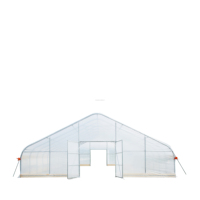 Serre moderne en acier galvanisé PE film 30x30ft 9x9m Serre personnalisée en polyéthylène pour plantation facile à assembler en extérieur