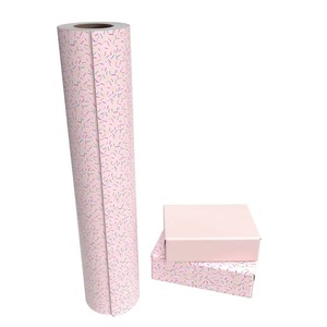Custom <b>Pink</b> <b>Sprinkles</b> Pattern Eco-Friendly Recyclable Plastic PVC Coated Gift Wrapping Roll 100GSM Single-Sided Gift Craft - Product Image 1
