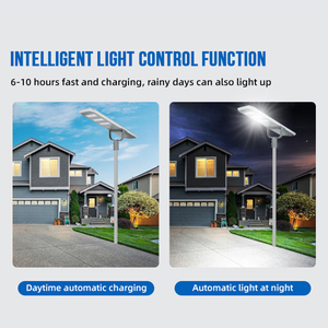 Lámpara solar impermeable Ip65 para exteriores, fundición a presión de aluminio, 40W, 60W, <span class=keywords><strong>80W</strong></span>, 100W, 120W, luz de calle solar Led integrada todo en uno - Product Image 3