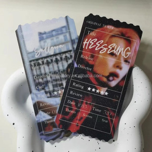 Impression personnalisée des deux côtés papier holographique paillettes <span class=keywords><strong>voyage</strong></span> air cinéma photocards bannière kpop <span class=keywords><strong>billet</strong></span> pour l'événement de l'idole - Product Image 4