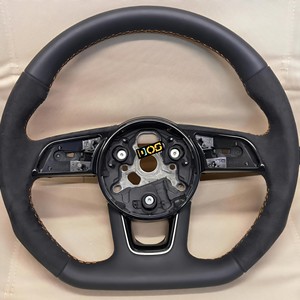 Volante de Fibra de Carbono Forjado Negro, Modelo Base Personalizable para <span class=keywords><strong>Audi</strong></span> <span class=keywords><strong>Q</strong></span> C8 A1 A3 A4 A5 A6 A7 A8 B6 B7 B8 B9 C6 C7 TT R8 - Product Image 2