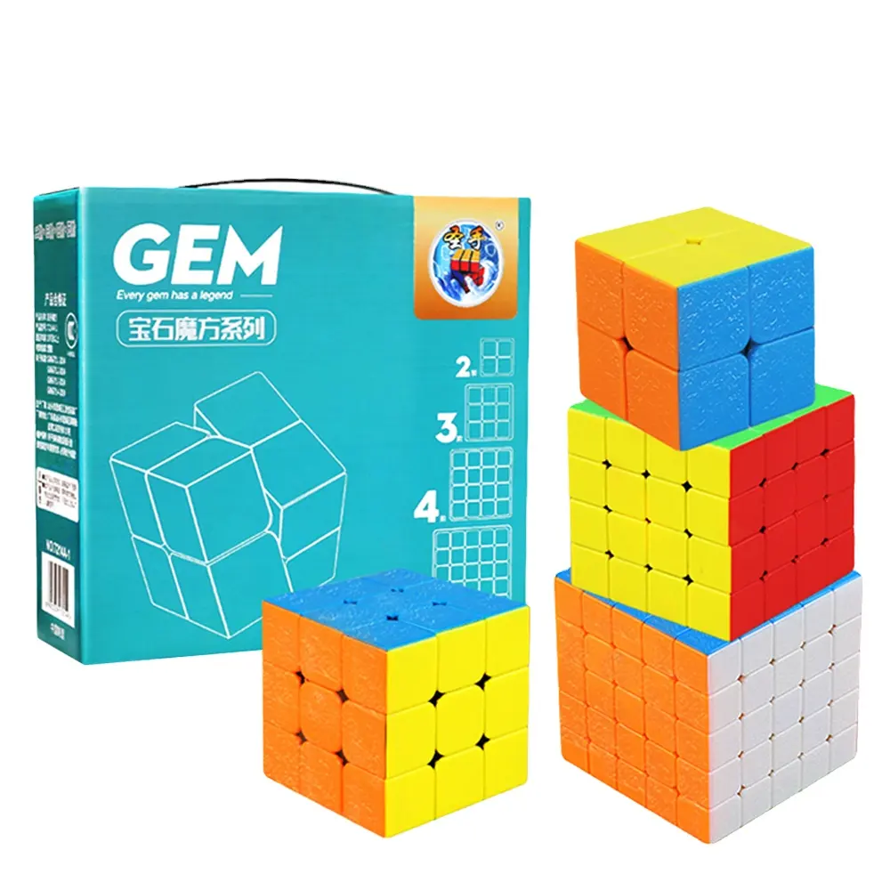 قطع لعبة الأعلى مبيعاً 2x2 3x3 4x4 5x5 هيكل هرمي Megamin الساحر مكعب لغز الأطفال