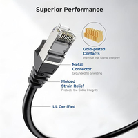 Cable de Red Ethernet LAN con Conductor Blindado FTP Cat5e RJ45 BC de 26AWG y PVC