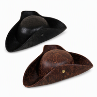 Chapeaux de pirate tricorne unisexes personnalisés en gros pour fêtes, accessoires de maquillage, spectacles en plein air, fêtes à thème Halloween