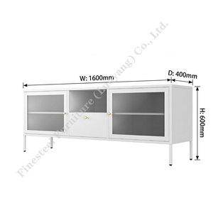 Vetrina Moderna <span class=keywords><strong>in</strong></span> Acciaio Bianco, Armadio con Anta Singola <span class=keywords><strong>in</strong></span> <span class=keywords><strong>Vetro</strong></span> Satinato e Maniglie Dorate per Organizzazione Domestica - Product Image 6