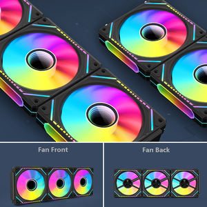 QiuzAim <span class=keywords><strong>3</strong></span>パックプリズムARGBモジュラーファンキットツールフリーインターロッキングデザイン5V ADD-RGB & インフィニティミラーシームレスPCビルド用 - Product Image 4